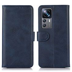 Coque Portefeuille Livre Cuir Etui Clapet N08P pour Xiaomi Mi 12T Pro 5G Bleu