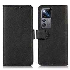 Coque Portefeuille Livre Cuir Etui Clapet N08P pour Xiaomi Mi 12T Pro 5G Noir