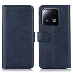 Coque Portefeuille Livre Cuir Etui Clapet N08P pour Xiaomi Mi 13 5G Bleu