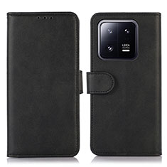 Coque Portefeuille Livre Cuir Etui Clapet N08P pour Xiaomi Mi 13 5G Noir