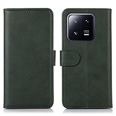 Coque Portefeuille Livre Cuir Etui Clapet N08P pour Xiaomi Mi 13 Pro 5G Vert