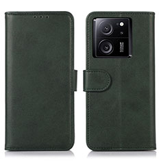 Coque Portefeuille Livre Cuir Etui Clapet N08P pour Xiaomi Mi 13T 5G Vert