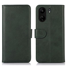 Coque Portefeuille Livre Cuir Etui Clapet N08P pour Xiaomi Poco C65 Vert