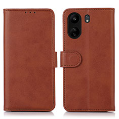 Coque Portefeuille Livre Cuir Etui Clapet N08P pour Xiaomi Redmi 13C Marron