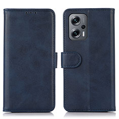 Coque Portefeuille Livre Cuir Etui Clapet N08P pour Xiaomi Redmi Note 12 Turbo 5G Bleu