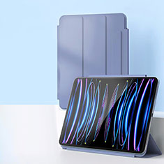 Coque Portefeuille Livre Cuir Etui Clapet P02 pour Apple iPad Pro 11 (2022) Gris Lavende