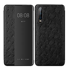 Coque Portefeuille Livre Cuir Etui Clapet P02 pour Huawei P30 Noir