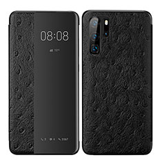 Coque Portefeuille Livre Cuir Etui Clapet P02 pour Huawei P30 Pro New Edition Noir