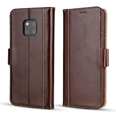 Coque Portefeuille Livre Cuir Etui Clapet P03 pour Huawei Mate 20 Pro Marron