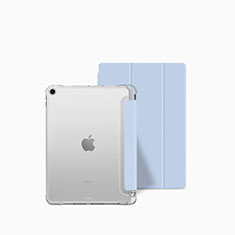 Coque Portefeuille Livre Cuir Etui Clapet P04 pour Apple iPad 10.2 (2020) Bleu Ciel