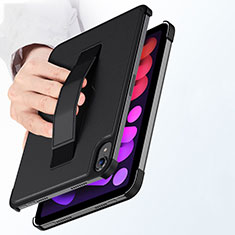 Coque Portefeuille Livre Cuir Etui Clapet P06 pour Apple iPad Mini 6 Noir