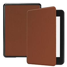 Coque Portefeuille Livre Cuir Etui Clapet pour Amazon Kindle Paperwhite 6 inch Marron