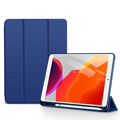 Coque Portefeuille Livre Cuir Etui Clapet pour Apple iPad 10.2 (2019) Bleu