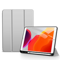 Coque Portefeuille Livre Cuir Etui Clapet pour Apple iPad 10.2 (2019) Gris