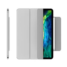 Coque Portefeuille Livre Cuir Etui Clapet pour Apple iPad Pro 12.9 (2022) Argent