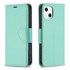 Coque Portefeuille Livre Cuir Etui Clapet pour Apple iPhone 14 Plus Cyan