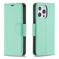 Coque Portefeuille Livre Cuir Etui Clapet pour Apple iPhone 14 Pro Cyan