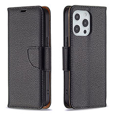 Coque Portefeuille Livre Cuir Etui Clapet pour Apple iPhone 14 Pro Noir