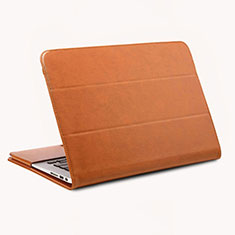 Coque Portefeuille Livre Cuir Etui Clapet pour Apple MacBook Air 13 pouces (2020) Marron