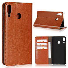 Coque Portefeuille Livre Cuir Etui Clapet pour Asus Zenfone 5z ZS620KL Orange