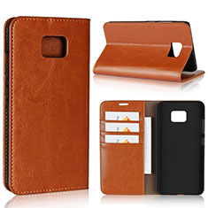 Coque Portefeuille Livre Cuir Etui Clapet pour Asus ZenFone V V520KL Orange