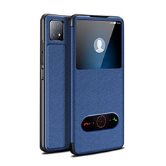 Coque Portefeuille Livre Cuir Etui Clapet pour Huawei Enjoy 20 5G Bleu