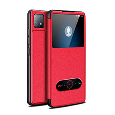 Coque Portefeuille Livre Cuir Etui Clapet pour Huawei Enjoy 20 5G Rouge