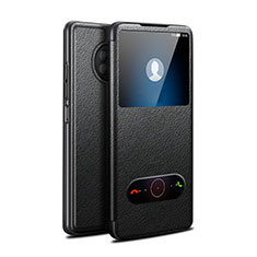 Coque Portefeuille Livre Cuir Etui Clapet pour Huawei Enjoy 20 Plus 5G Noir