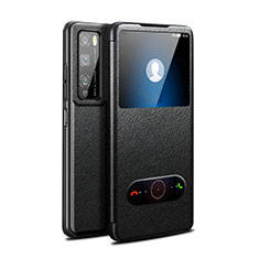 Coque Portefeuille Livre Cuir Etui Clapet pour Huawei Enjoy 20 Pro 5G Noir
