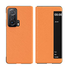 Coque Portefeuille Livre Cuir Etui Clapet pour Huawei Honor Magic V 5G Orange