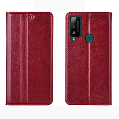 Coque Portefeuille Livre Cuir Etui Clapet pour Huawei Honor Play4T Rouge