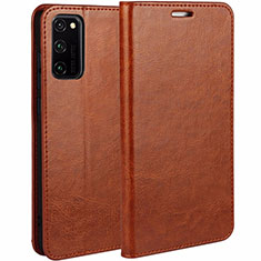 Coque Portefeuille Livre Cuir Etui Clapet pour Huawei Honor View 30 Pro 5G Orange