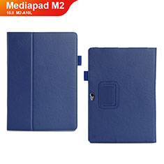 Coque Portefeuille Livre Cuir Etui Clapet pour Huawei MediaPad M2 10.0 M2-A10L Bleu