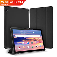 Coque Portefeuille Livre Cuir Etui Clapet pour Huawei MediaPad T5 10.1 AGS2-W09 Noir