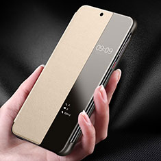 Coque Portefeuille Livre Cuir Etui Clapet pour Huawei P20 Pro Or