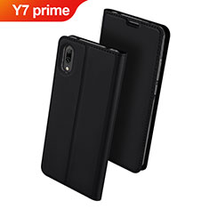 Coque Portefeuille Livre Cuir Etui Clapet pour Huawei Y7 Prime (2019) Noir