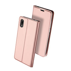 Coque Portefeuille Livre Cuir Etui Clapet pour Huawei Y7 Prime (2019) Or Rose