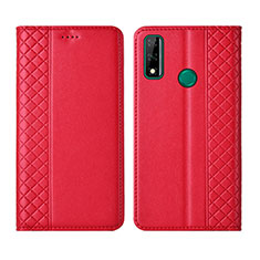 Coque Portefeuille Livre Cuir Etui Clapet pour Huawei Y8s Rouge