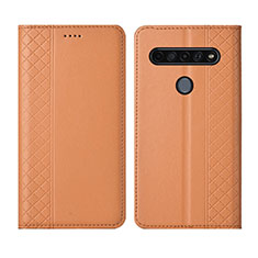 Coque Portefeuille Livre Cuir Etui Clapet pour LG K41S Orange