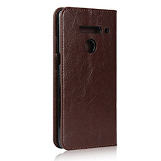 Coque Portefeuille Livre Cuir Etui Clapet pour LG V50 ThinQ 5G Marron