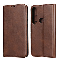 Coque Portefeuille Livre Cuir Etui Clapet pour Motorola Moto G8 Plus Marron