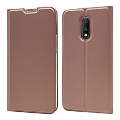 Coque Portefeuille Livre Cuir Etui Clapet pour OnePlus 7 Or Rose