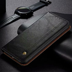 Coque Portefeuille Livre Cuir Etui Clapet pour Oppo A12 Noir