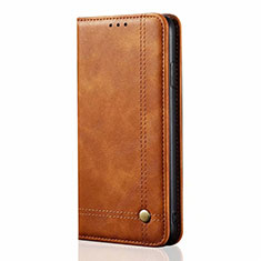 Coque Portefeuille Livre Cuir Etui Clapet pour Oppo A12e Brun Clair