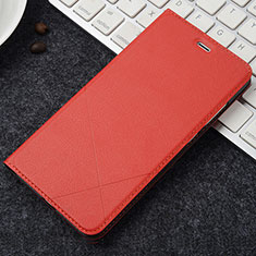 Coque Portefeuille Livre Cuir Etui Clapet pour Oppo A3 Rouge