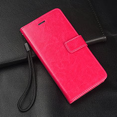 Coque Portefeuille Livre Cuir Etui Clapet pour Oppo A5 (2020) Rose Rouge