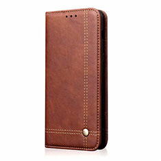 Coque Portefeuille Livre Cuir Etui Clapet pour Oppo A5 Marron