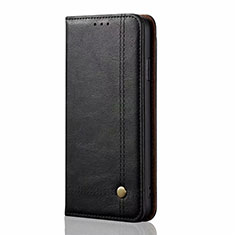 Coque Portefeuille Livre Cuir Etui Clapet pour Oppo A5 Noir