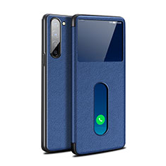 Coque Portefeuille Livre Cuir Etui Clapet pour Oppo Find X2 Lite Bleu