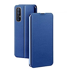 Coque Portefeuille Livre Cuir Etui Clapet pour Oppo Find X2 Neo Bleu